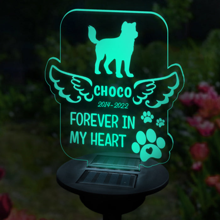 Csmoarny - You Are Forever In Our Hearts - Personalized Memorial Garden Solar Light - Memorial Gift, Sympathy Gift
