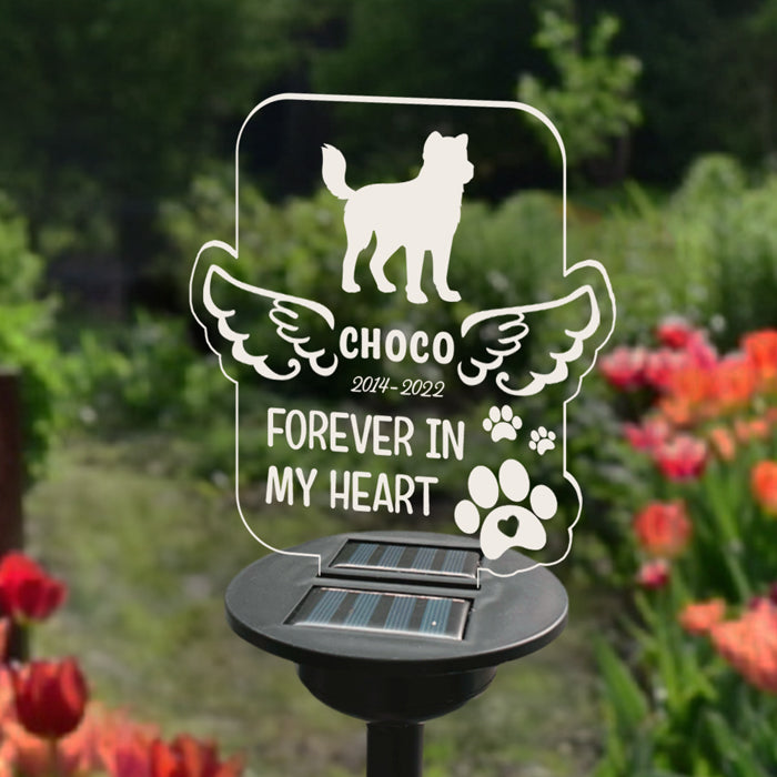 Csmoarny - You Are Forever In Our Hearts - Personalized Memorial Garden Solar Light - Memorial Gift, Sympathy Gift