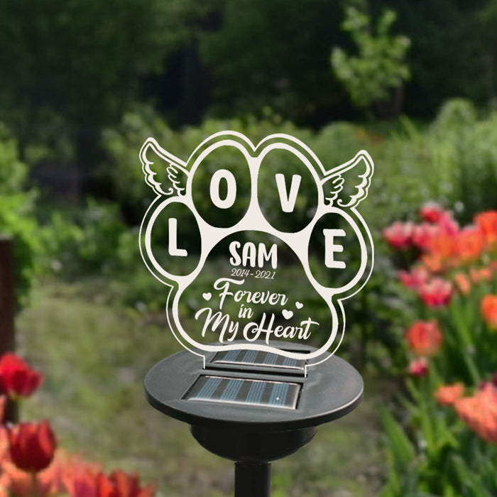 Csmoarny Forever In My Heart - Personalized Memorial Garden Solar Light - Memorial Gift, Sympathy Gift
