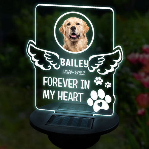 Csmoarny Always In My Mind Forever In My Heart - Personalized Memorial Garden Solar Light - Upload Image, Memorial Gift, Sympathy Gift